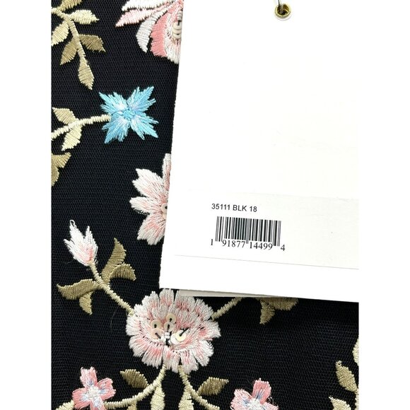 NEW Mac Duggal Embroidered Black Long Sleeve Formal Gown Maxi Dress - Picture 10 of 10